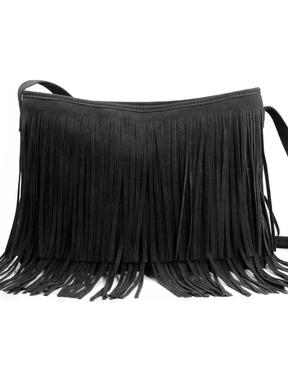 Tassel Faux Suede Leather Hobo Cross Body Shoulder Bag Womens Sling Bag